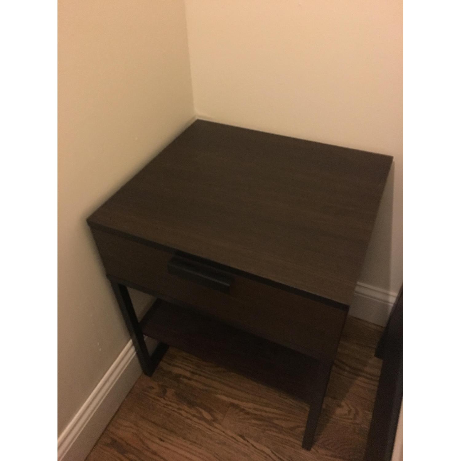 Ikea Trysil Brown/Black Nightstand AptDeco