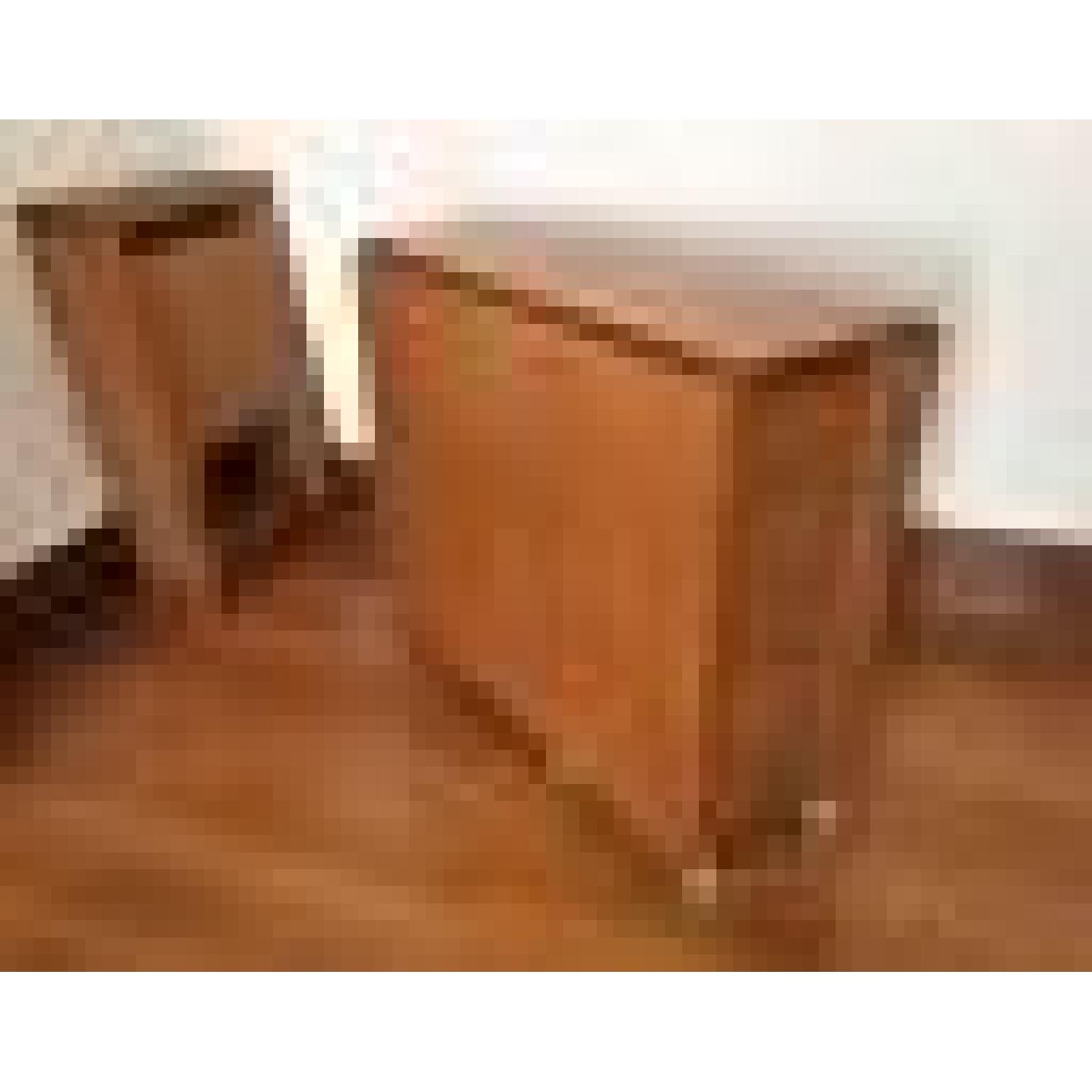 1960's Mid Century Modern Romanian Drop Leaf Hideaway Table w/ 4 Folding Chairs - image-7