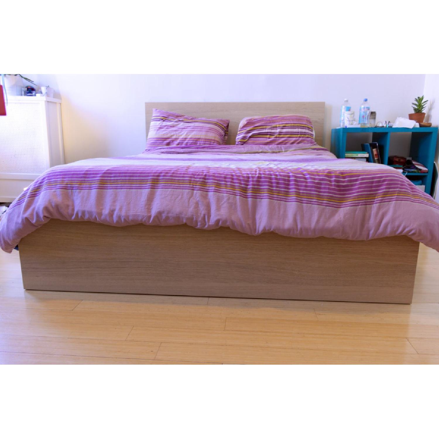 Ikea Queen Bed Frame w/ Slatted Bed Base - image-2