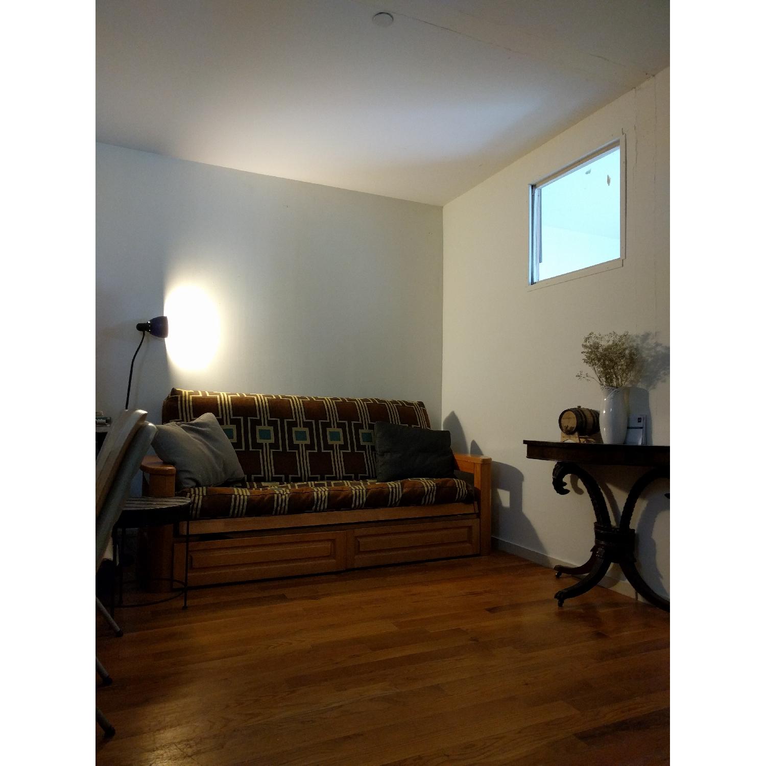 Wood Frame Sleeper Sofa w/ Storage - image-2