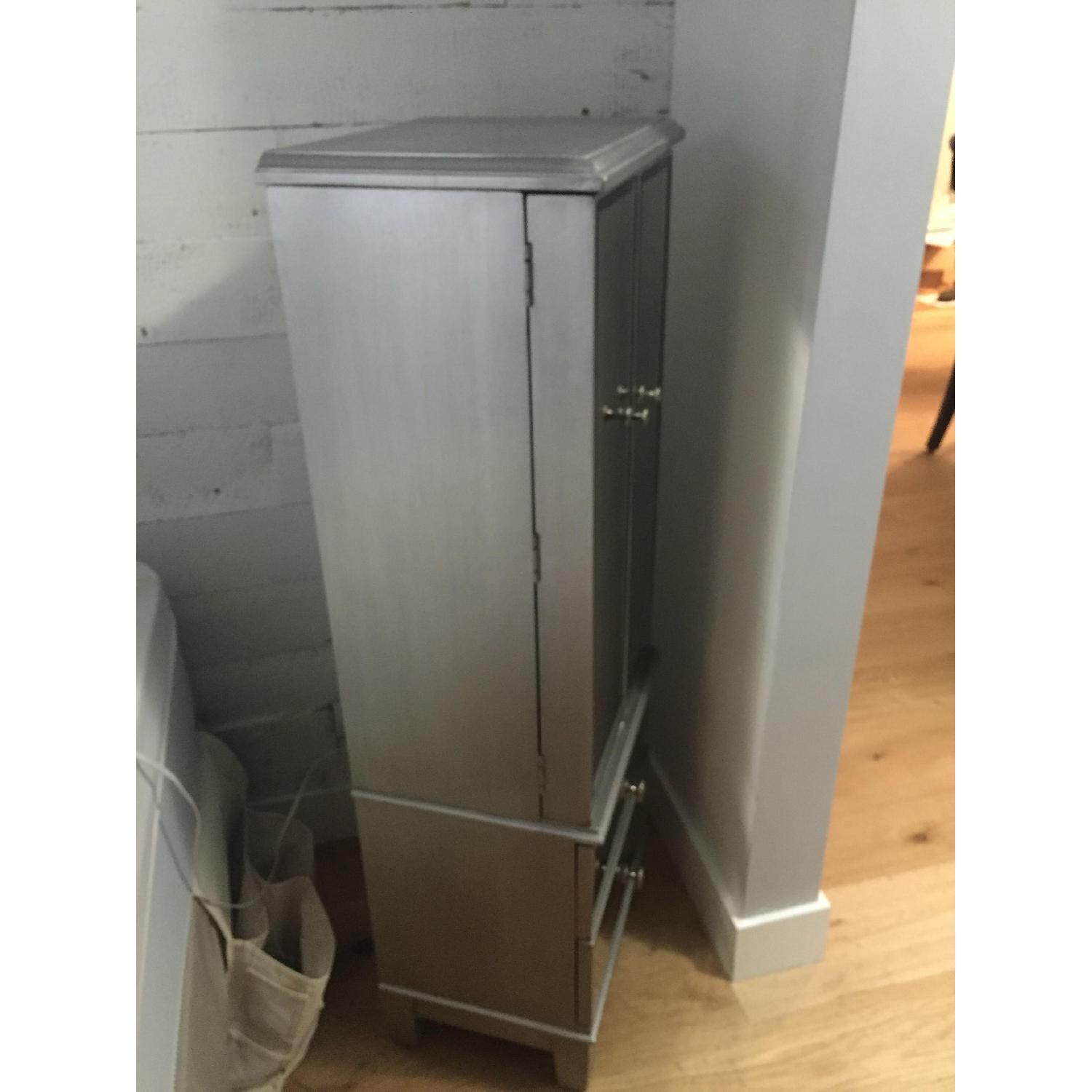 Pier 1 Hayworth Mirrored Jewelry Armoire in Silver - image-2