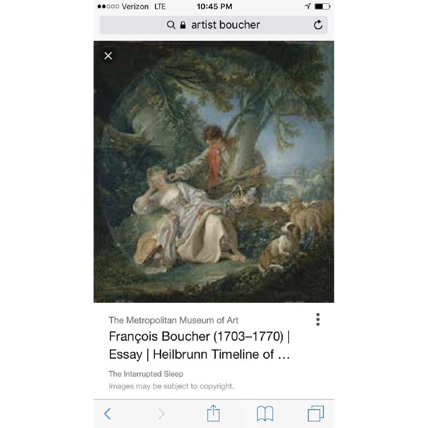 Replica of Boucher Painting & Antique Gold Frame - image-4
