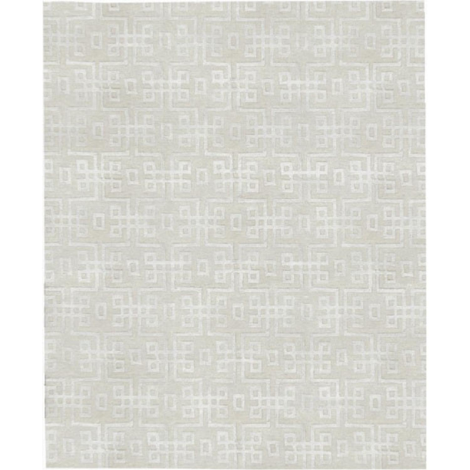 Handloomed Himalayan Art Rug in Beige - AptDeco