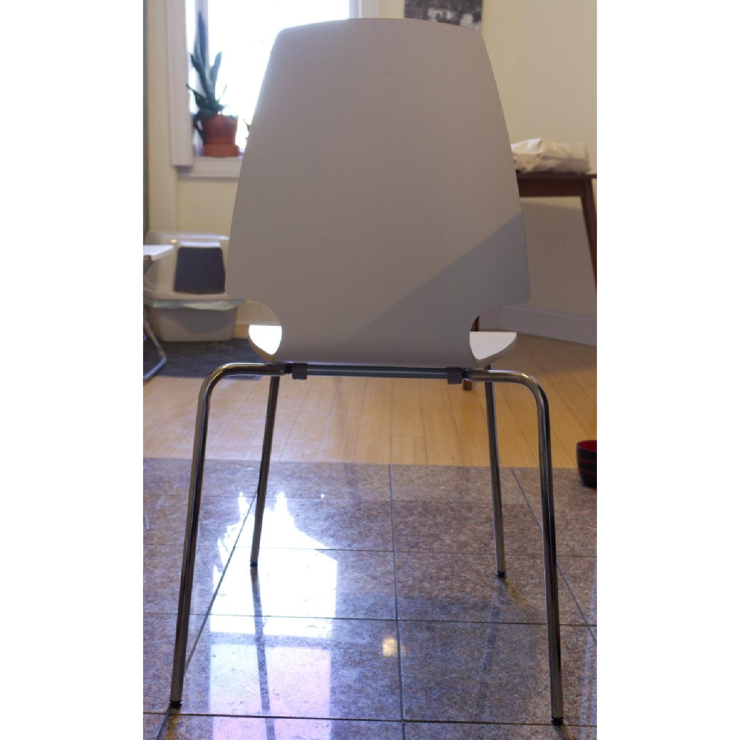 Ikea Vilmar White Dining Chairs - image-1