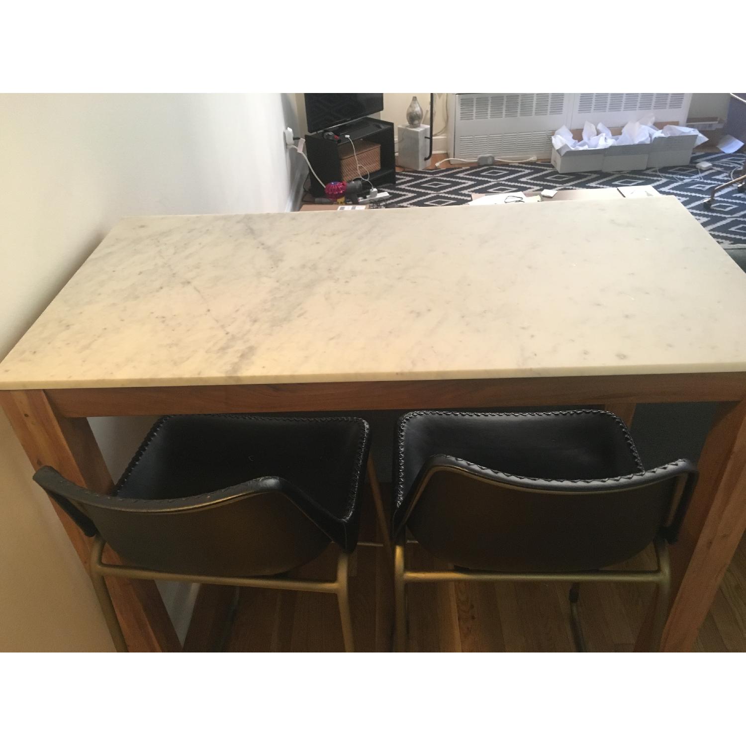 CB2 Palate Marble Rectangular Counter Table - image-2