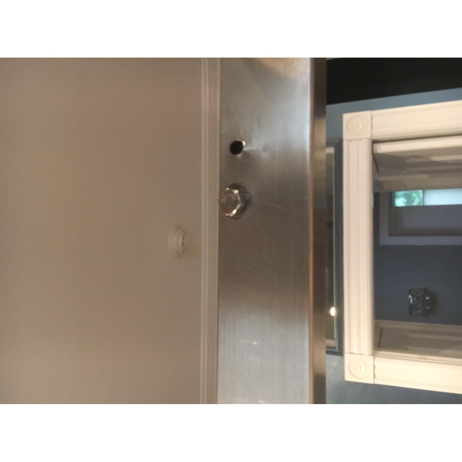 Modern Stainless Steel 4 Poster Queen Bed - image-4