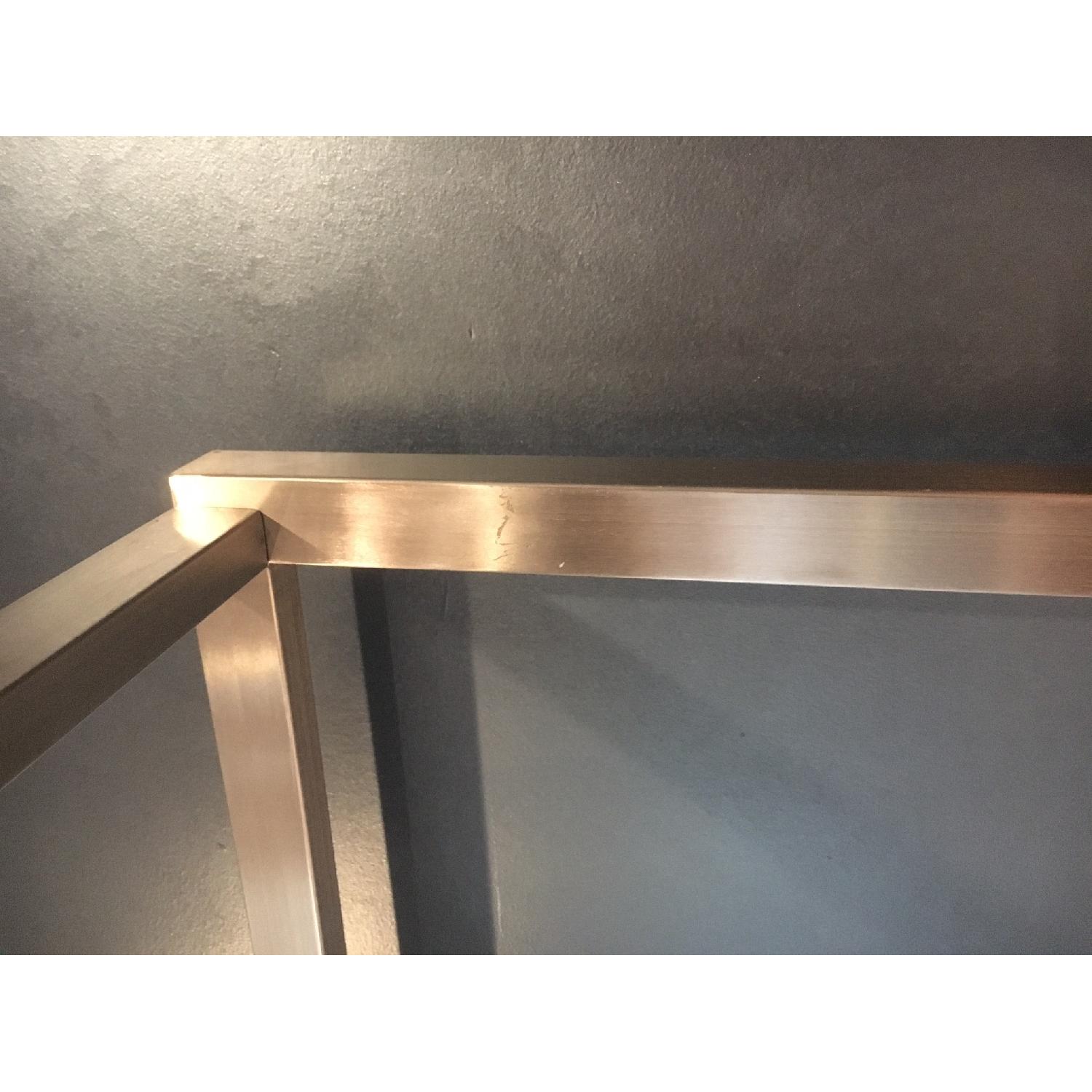 Modern Stainless Steel 4 Poster Queen Bed - image-5