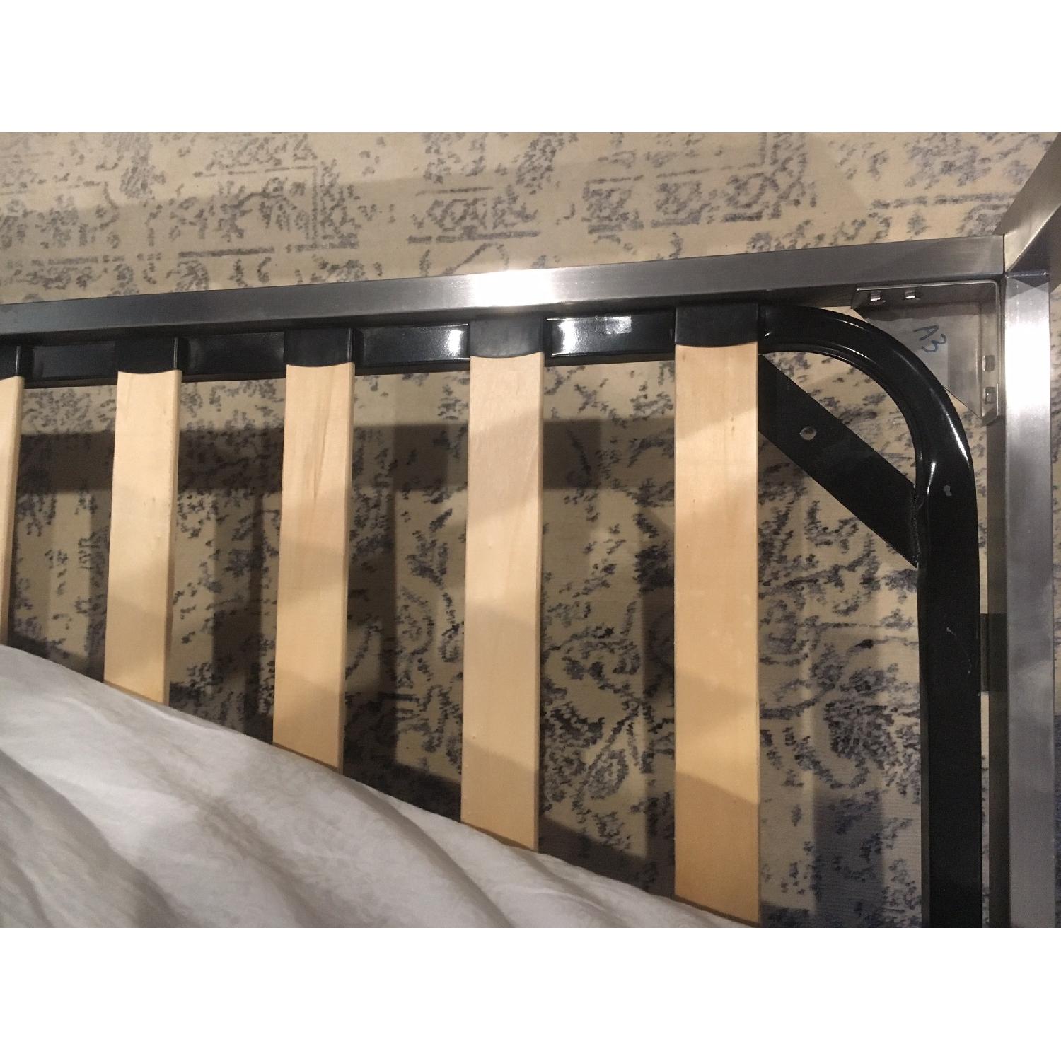 Modern Stainless Steel 4 Poster Queen Bed - image-6