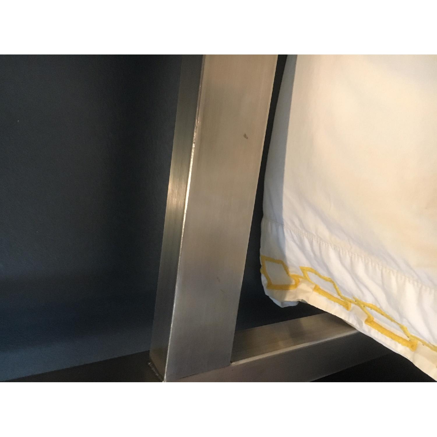 Modern Stainless Steel 4 Poster Queen Bed - image-7