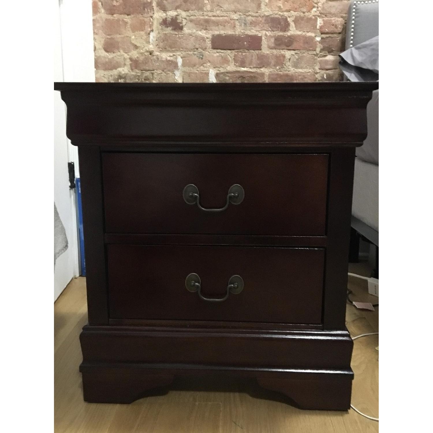 Claremont Louis Phillipe 2-Drawer Nightstand in Cherry - image-1