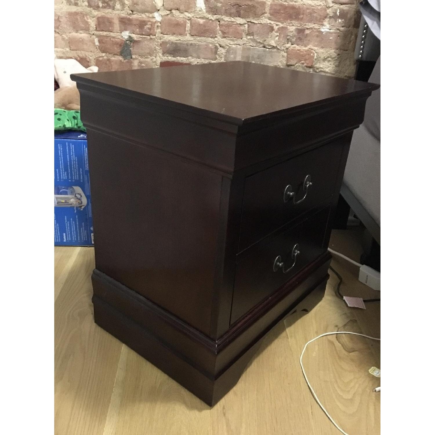 Claremont Louis Phillipe 2-Drawer Nightstand in Cherry - image-2