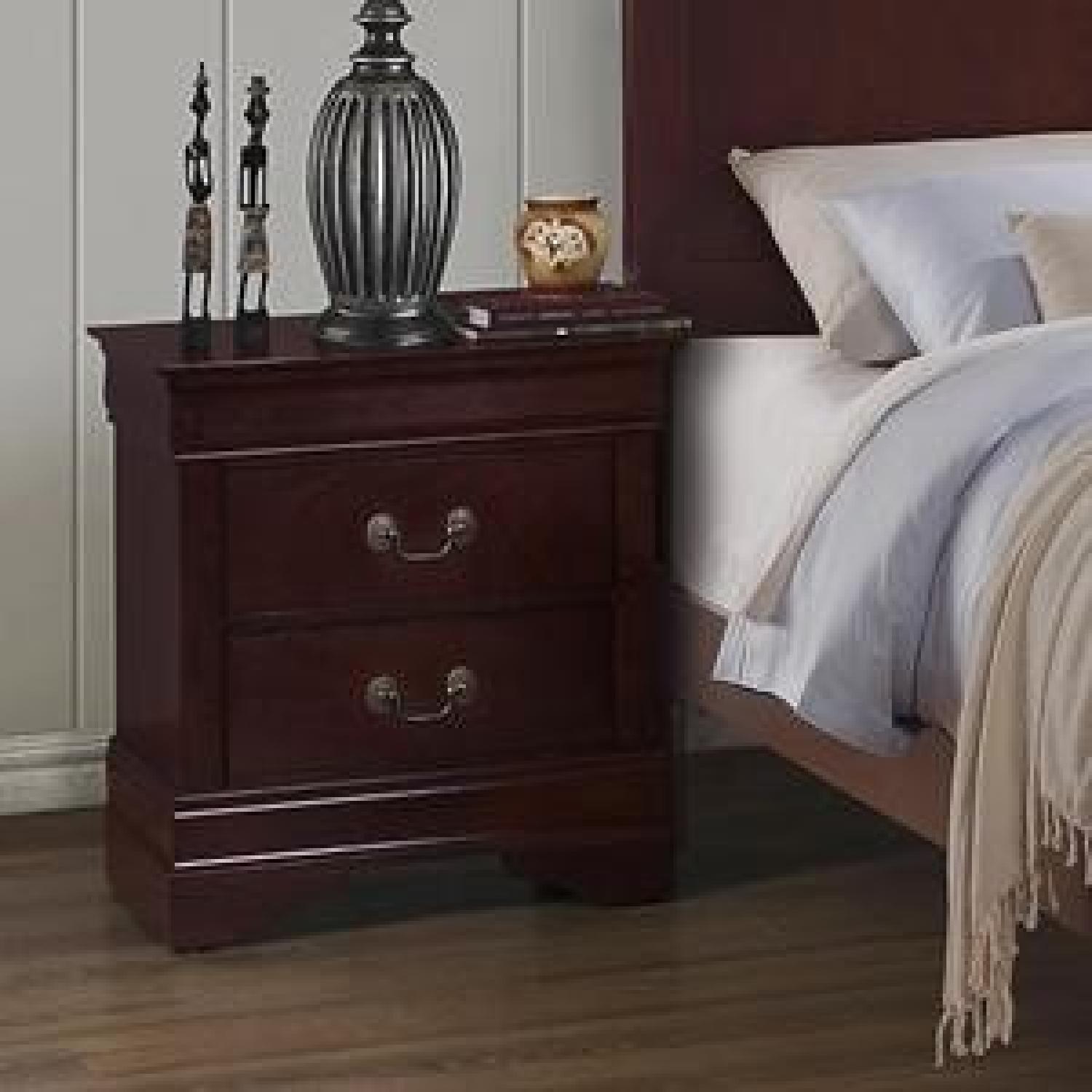 Claremont Louis Phillipe 2-Drawer Nightstand in Cherry - image-7