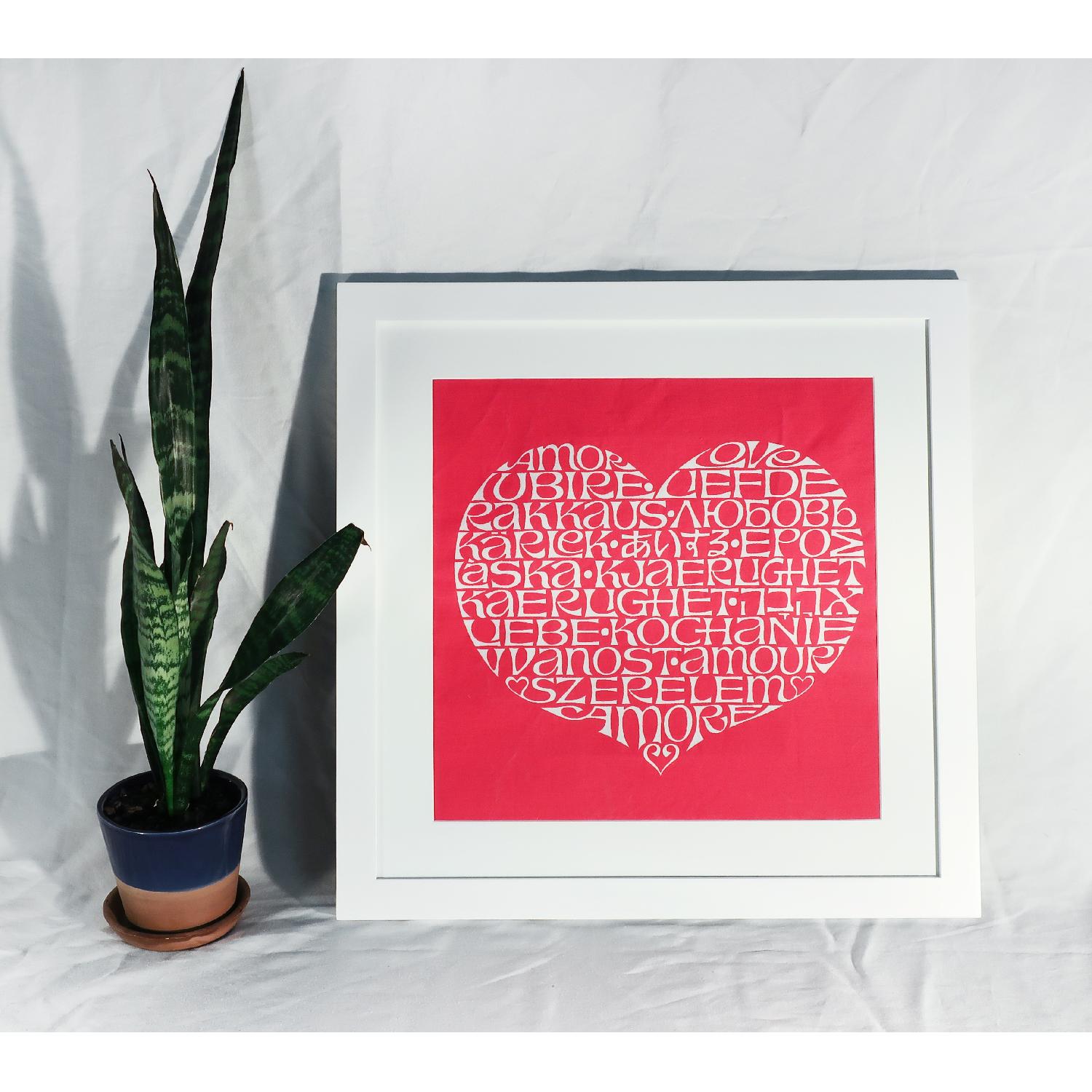 Framed Alexander Girard International Love Heart - image-3