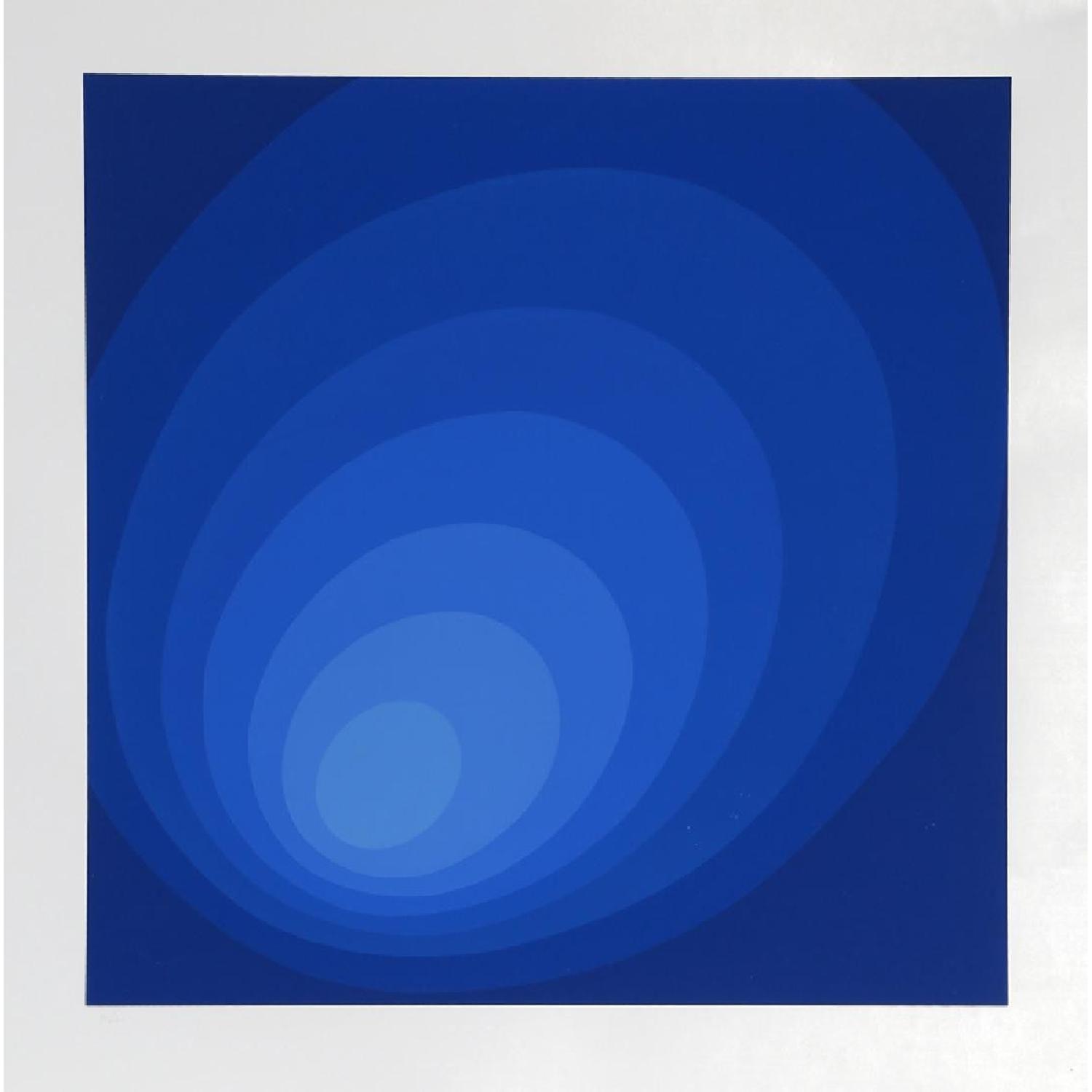 Leonid Untitled Blue Ombre Silkscreen - image-0