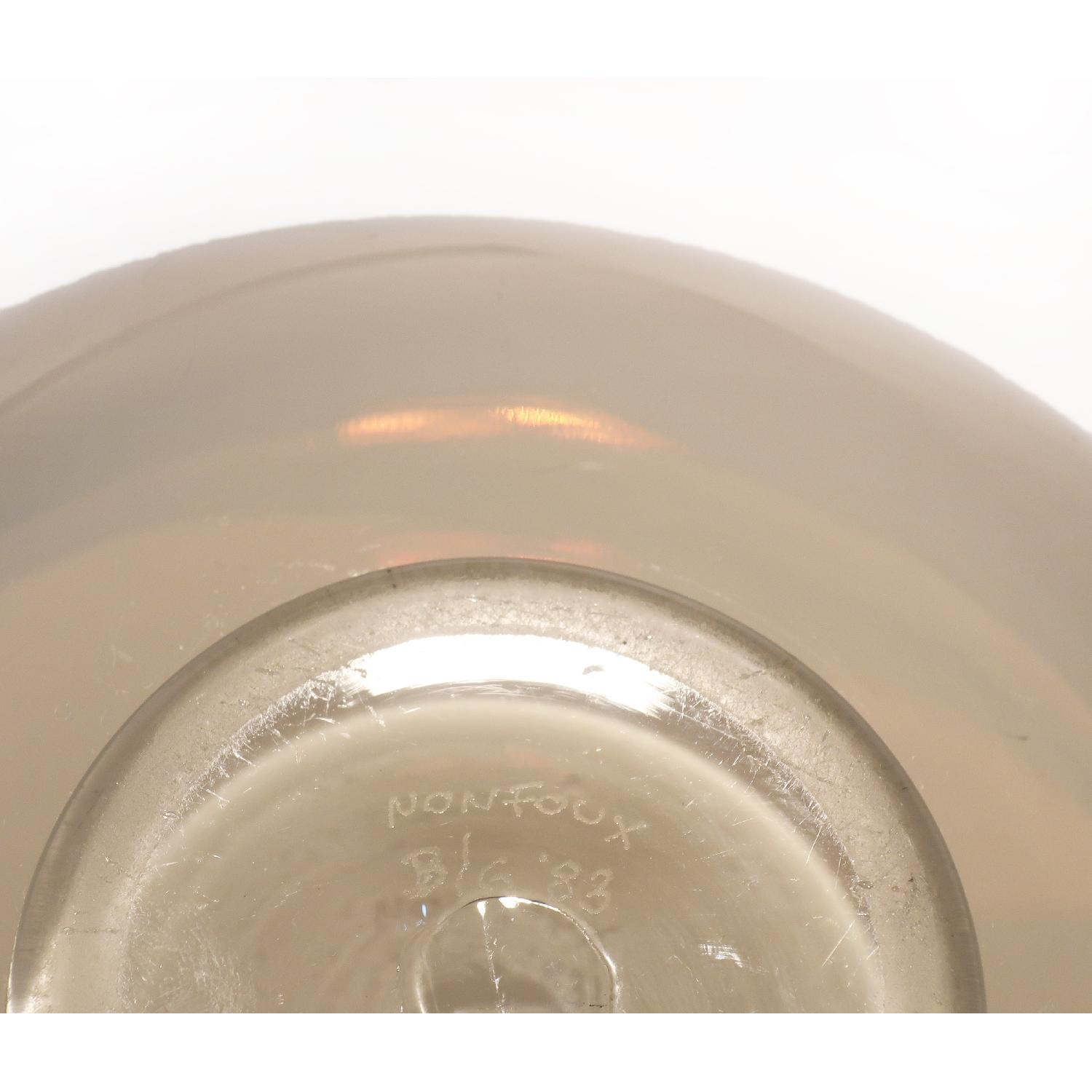 Guggisberg Baldwin Nonfoux White & Grey Glass Bowl - image-1