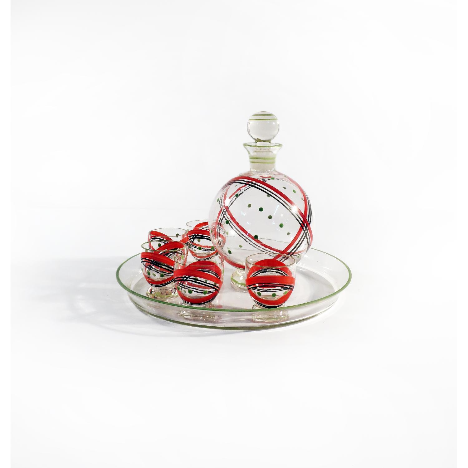 Czech Glass Decanter Set - image-0