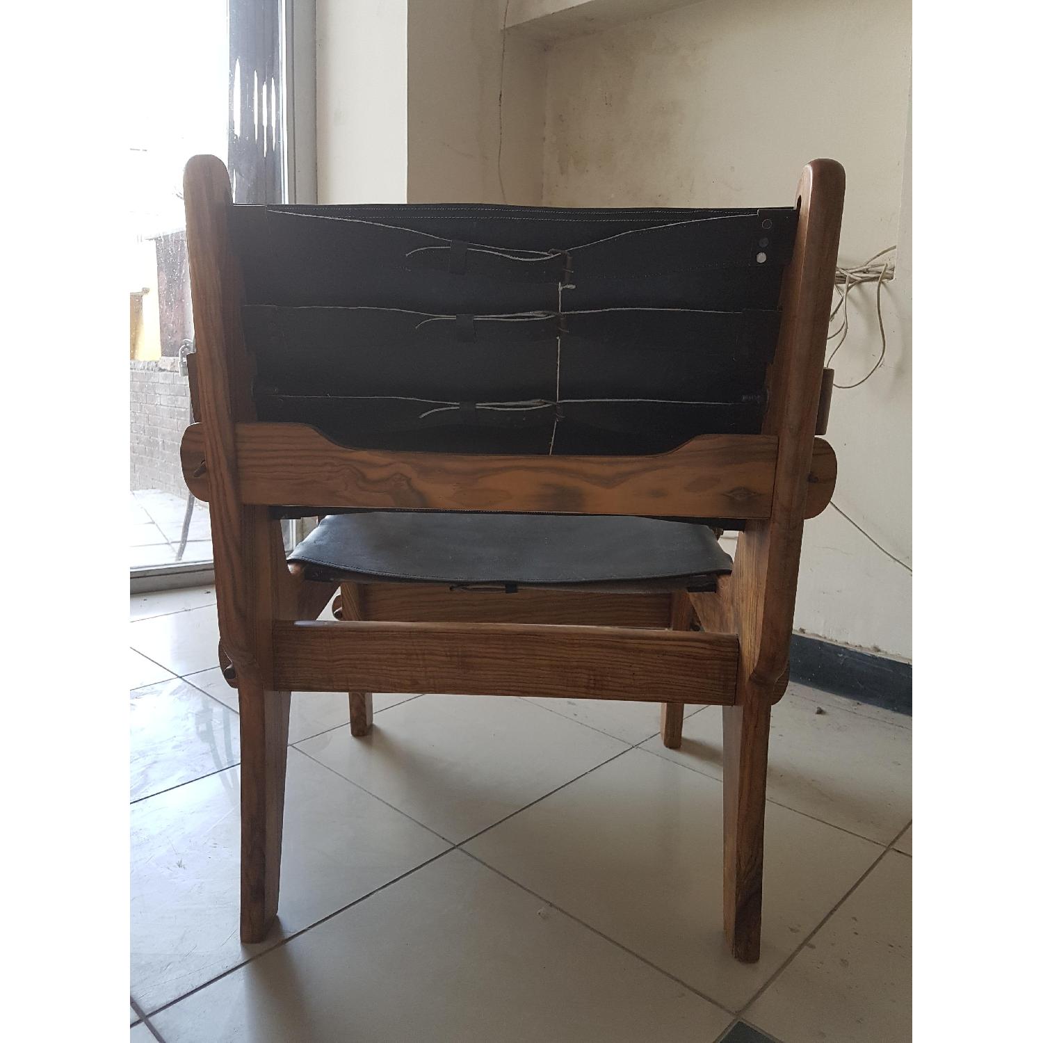 Safari Chair w/ Leather Uphostery - image-3