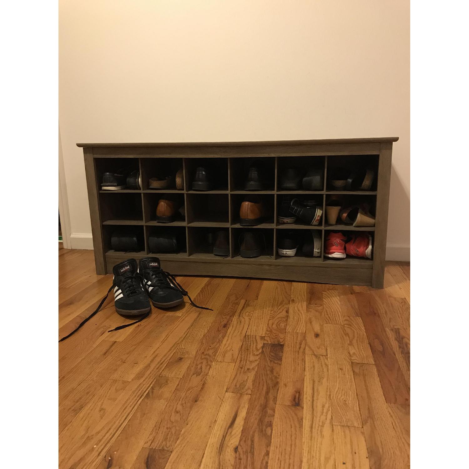 Prepac Drifted Grey Cubby Storage Bench - image-1