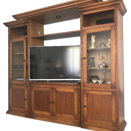 Used Cherry Wood Entertainment Center for sale on AptDeco