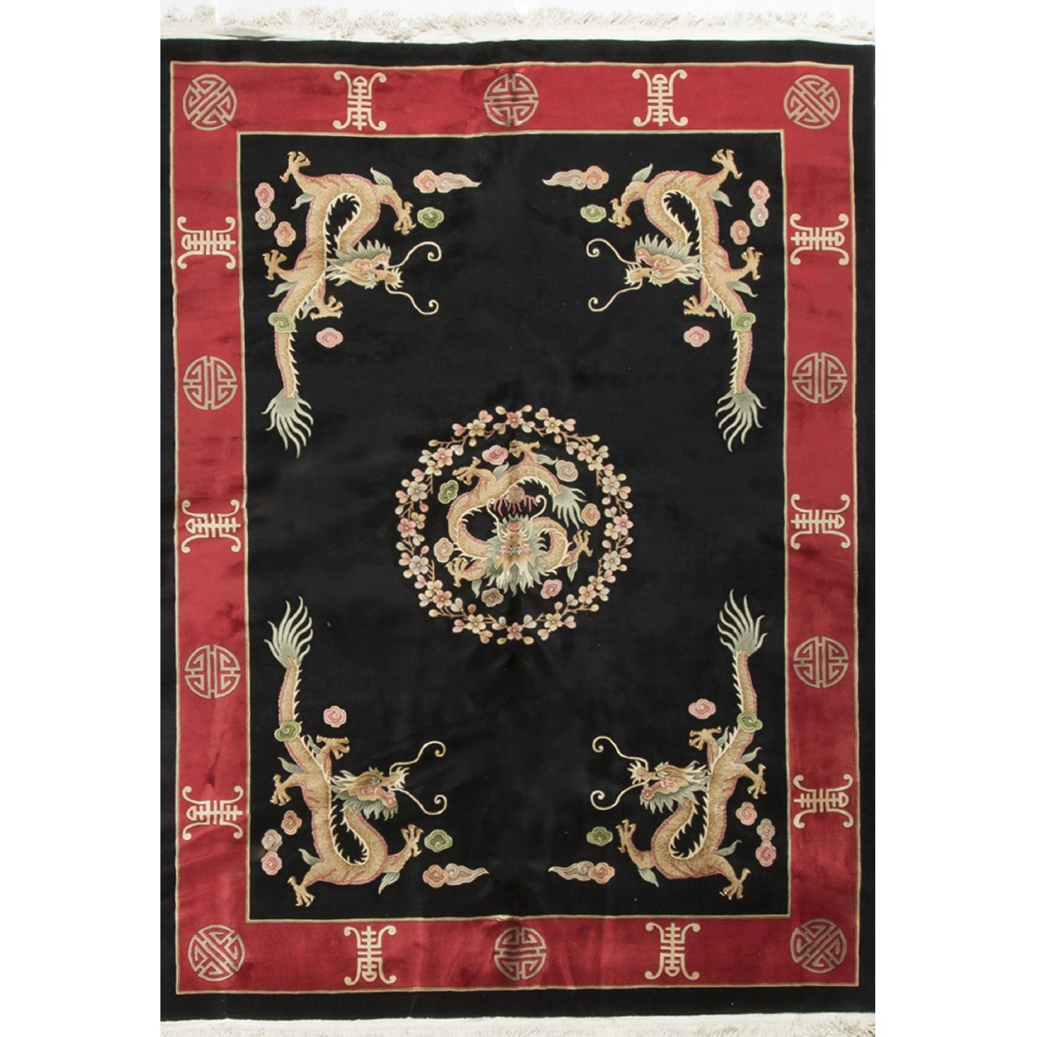 Antique China Rug in Multi - image-0