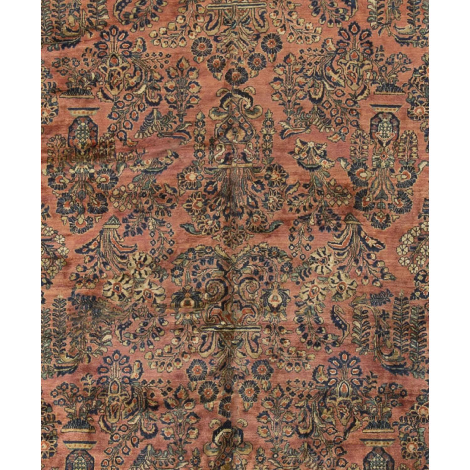 Antique Persian Sarok Rug in Multi - image-2