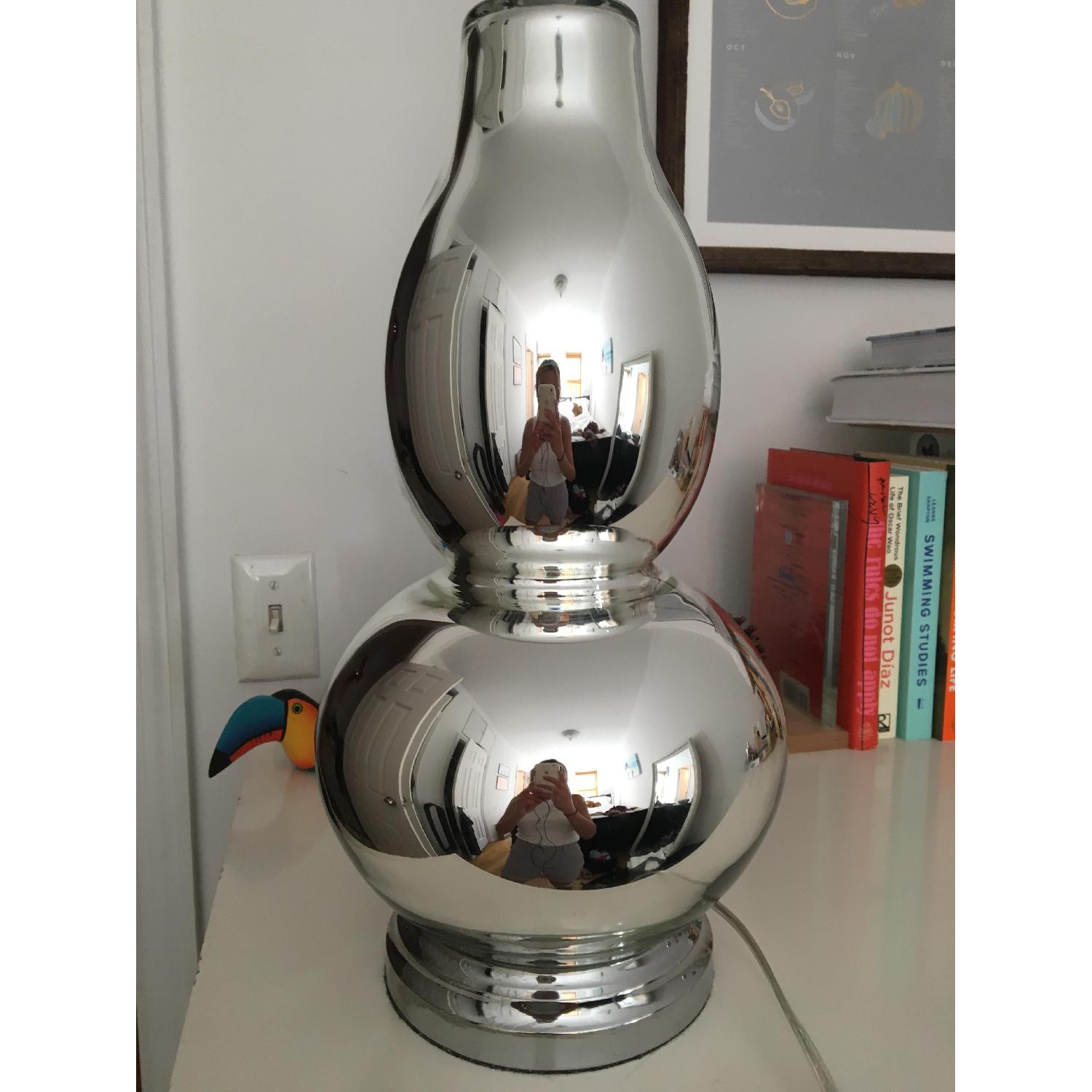 Silver Mirror Table Lamp Base Only - image-2
