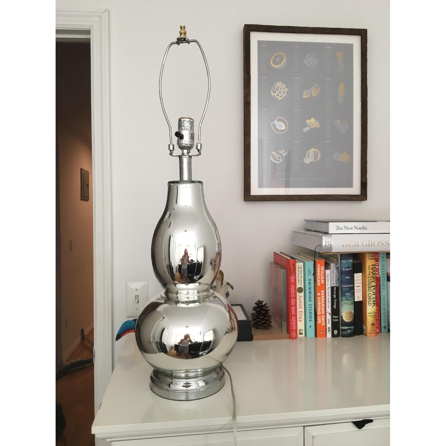 Silver Mirror Table Lamp Base Only - image-4