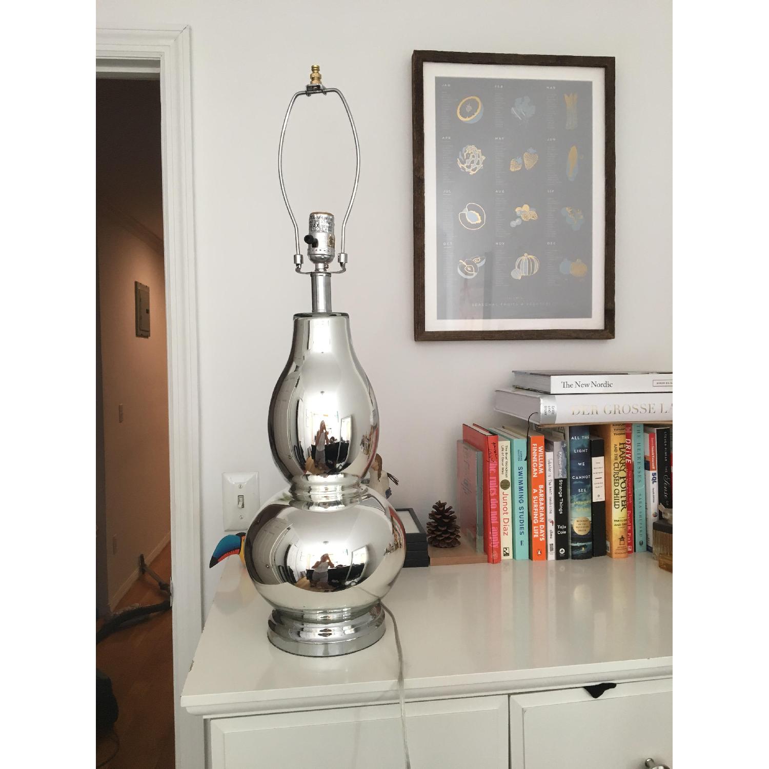 Silver Mirror Table Lamp Base Only - image-5