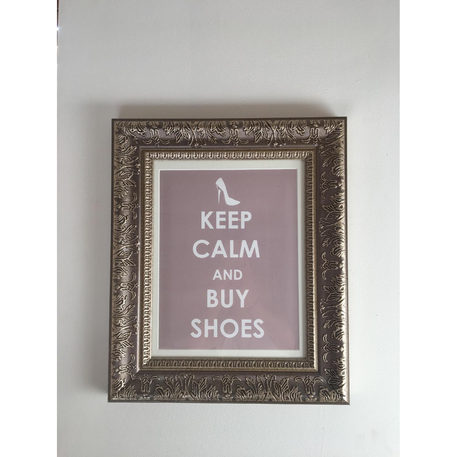Keep Calm Buy Shoes Framed Print - image-4