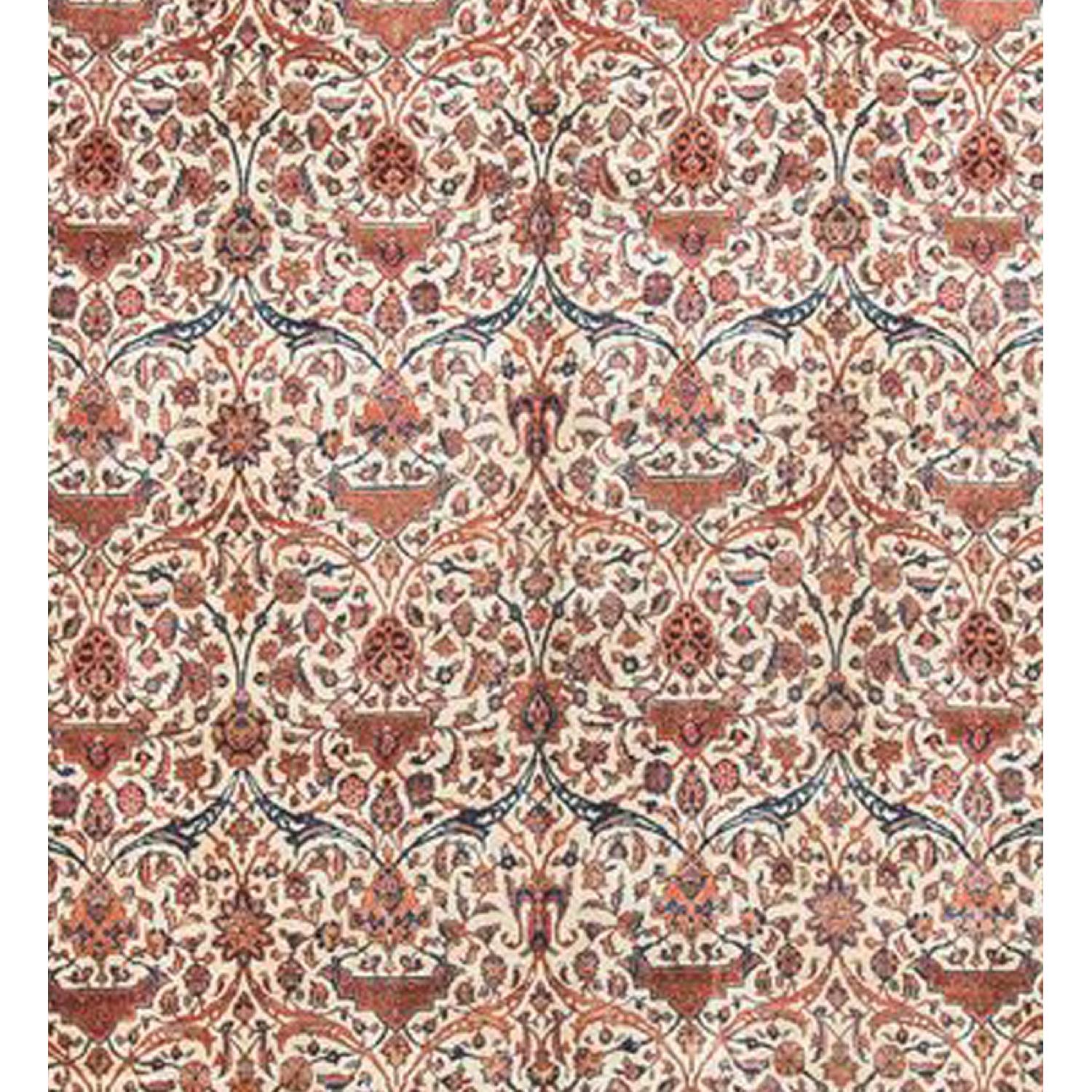 Antique Persian Kasha Rug in Multi - image-2
