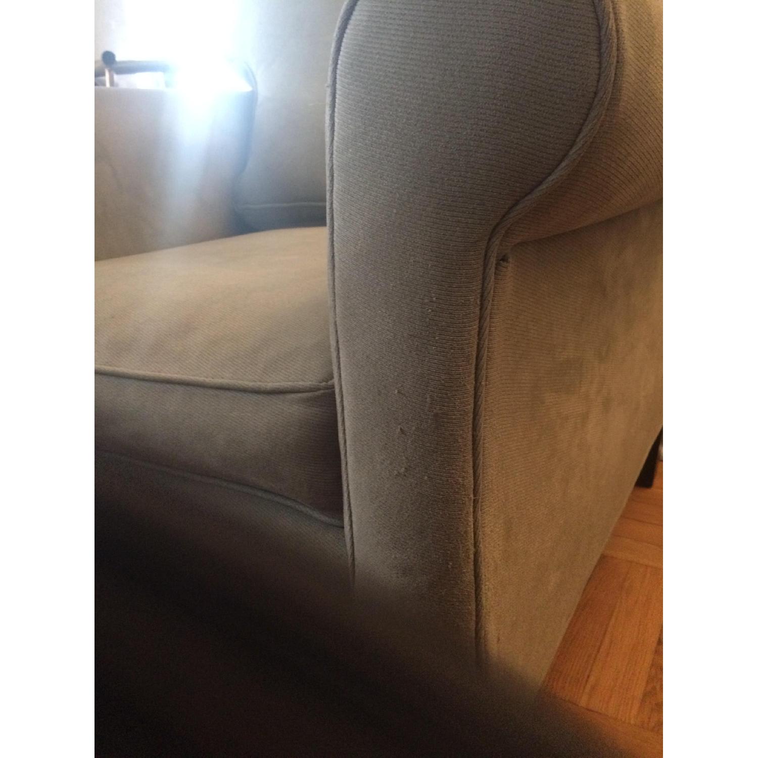 Room & Board Couch + Chair & Ottoman in Light Green/Grey - image-2