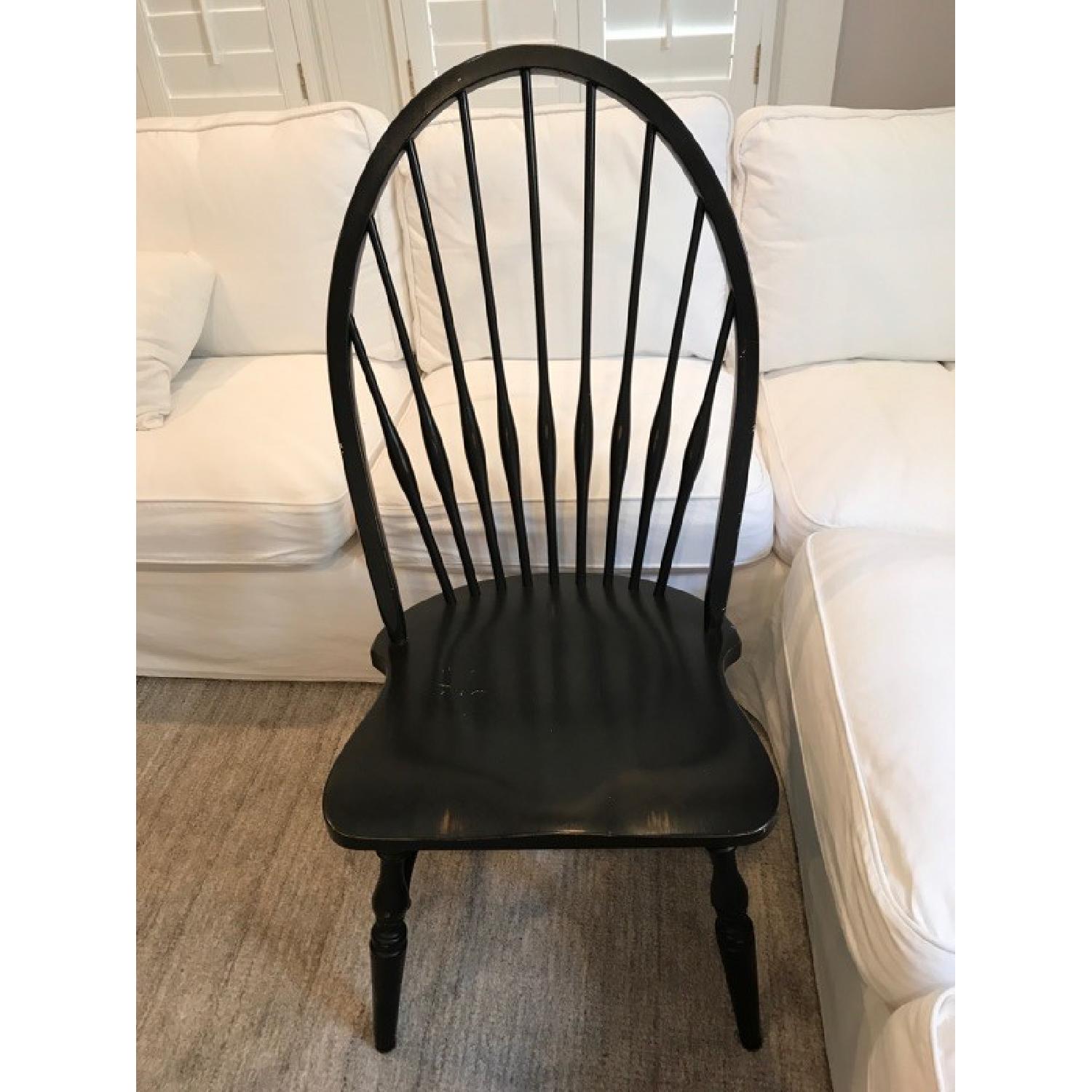 Restoration Hardware Painted Black Windsor Chairs - image-4