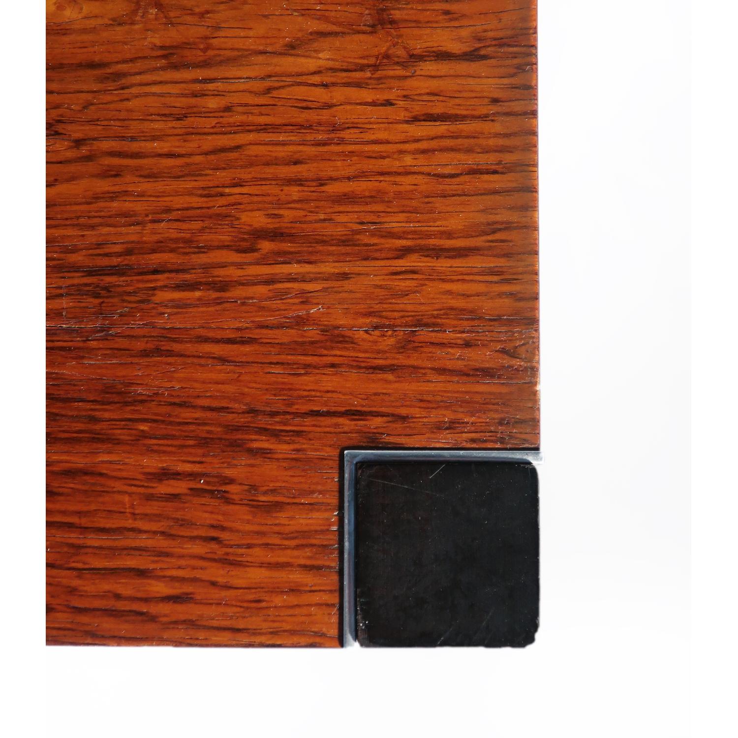 Rosewood & Chrome Table - image-4