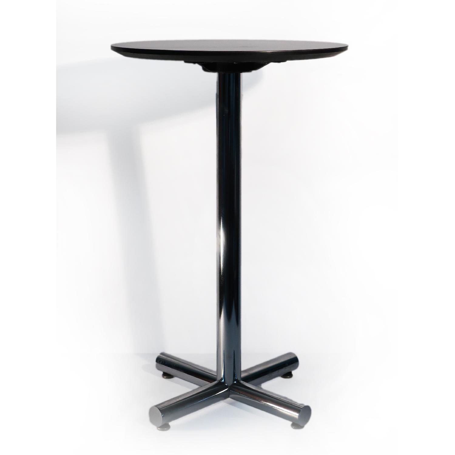 Chrome & Black Side Table