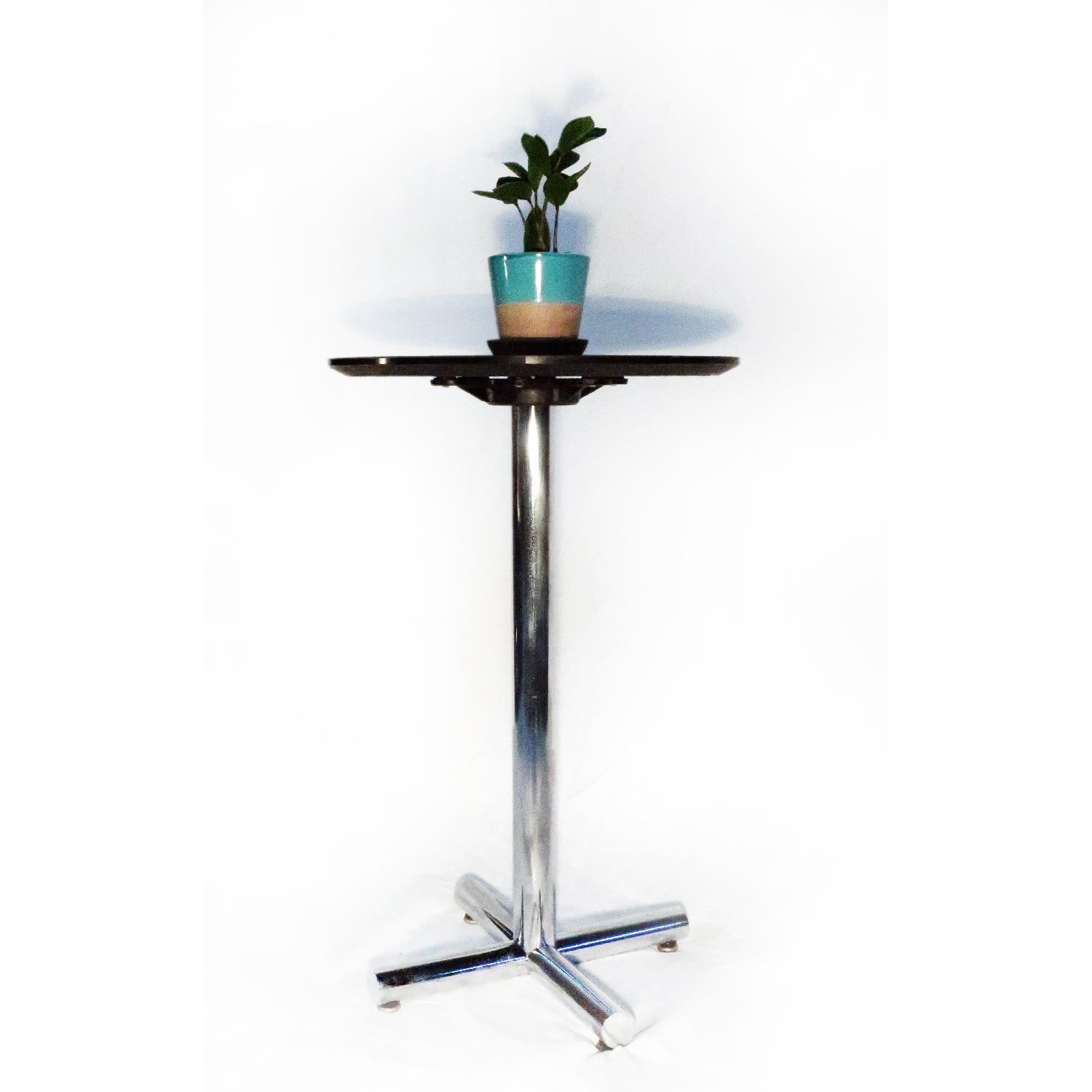 Chrome & Black Side Table - Thumbnail 2
