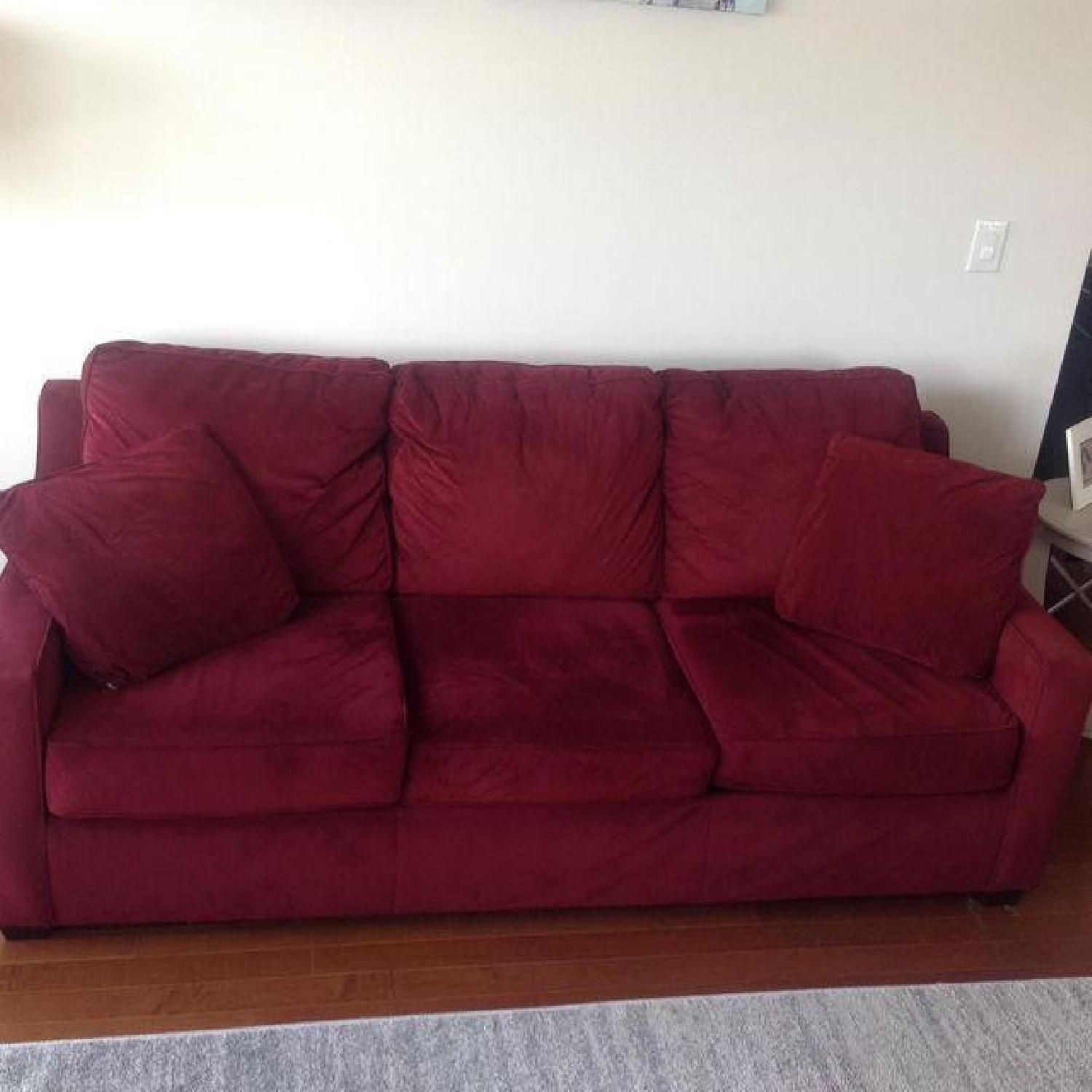 Klaussner Furniture Red Berry/Burgundy Sofa - image-1