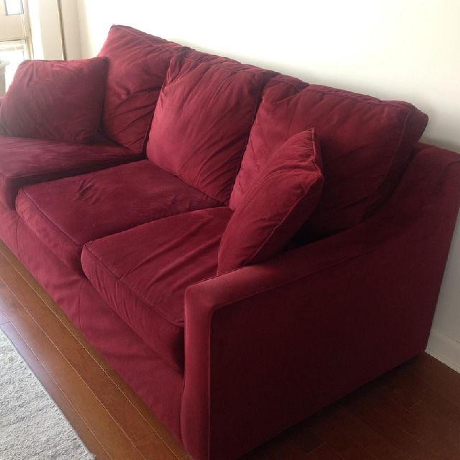 Klaussner Furniture Red Berry/Burgundy Sofa - image-2