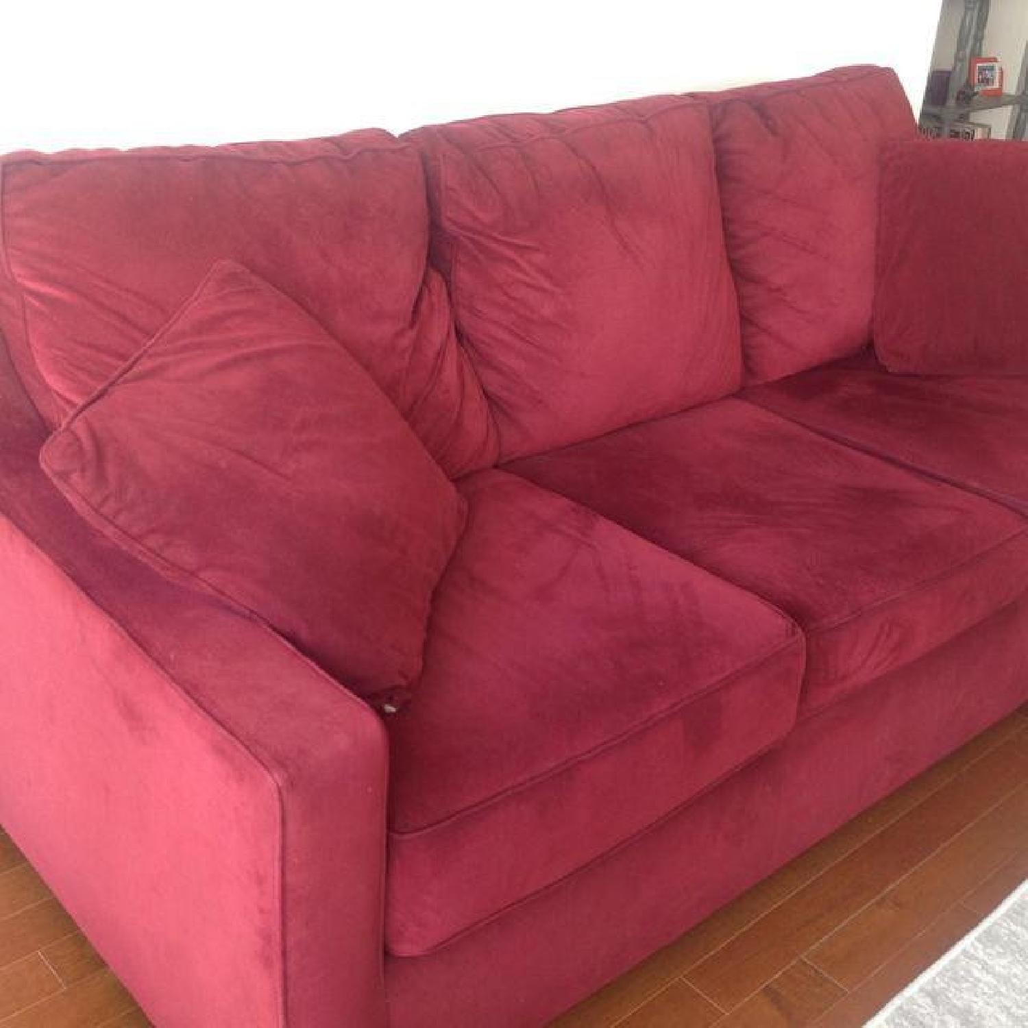 Klaussner Furniture Red Berry/Burgundy Sofa - image-3