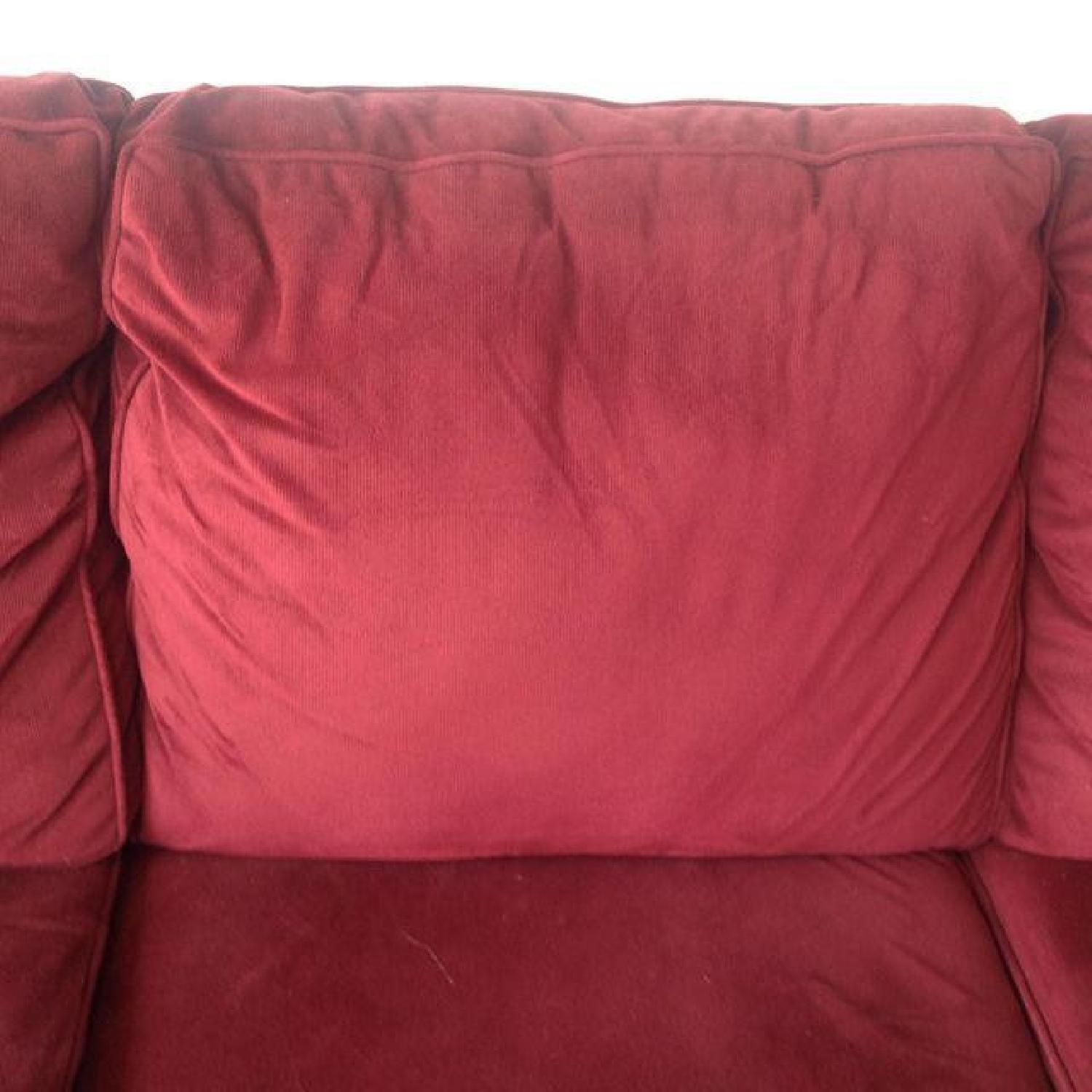 Klaussner Furniture Red Berry/Burgundy Sofa - image-5