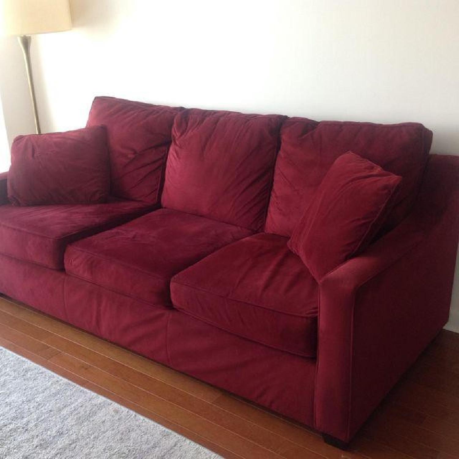 Klaussner Furniture Red Berry/Burgundy Sofa - image-6