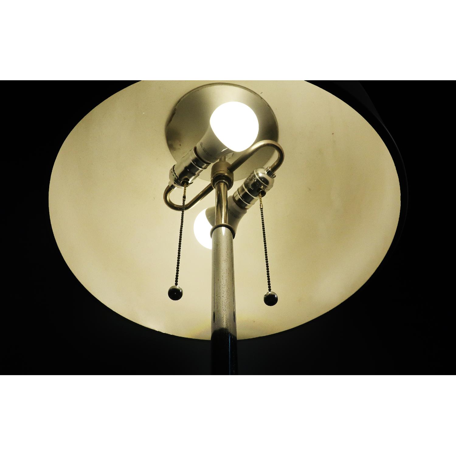 Chrome & White Mushroom Floor Lamp - image-2