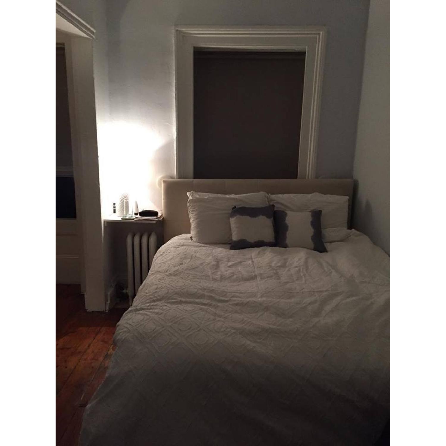 Tufted Upholstered Queen Size Bed Frame - image-3