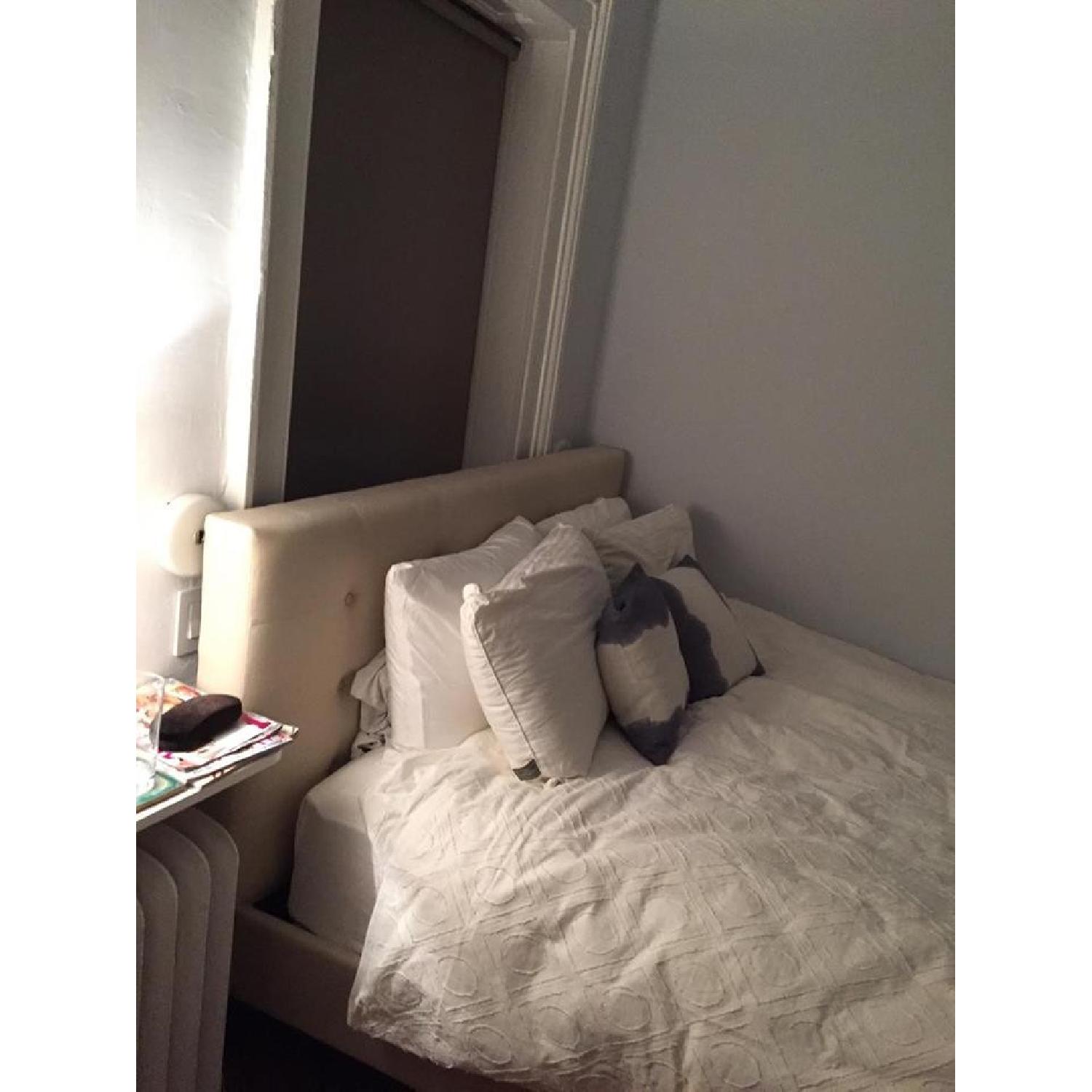 Tufted Upholstered Queen Size Bed Frame - image-5