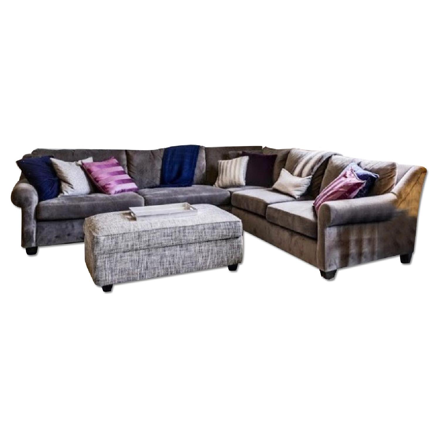 Arhaus Rockway Sectional Sofa & Storage Ottoman - image-0
