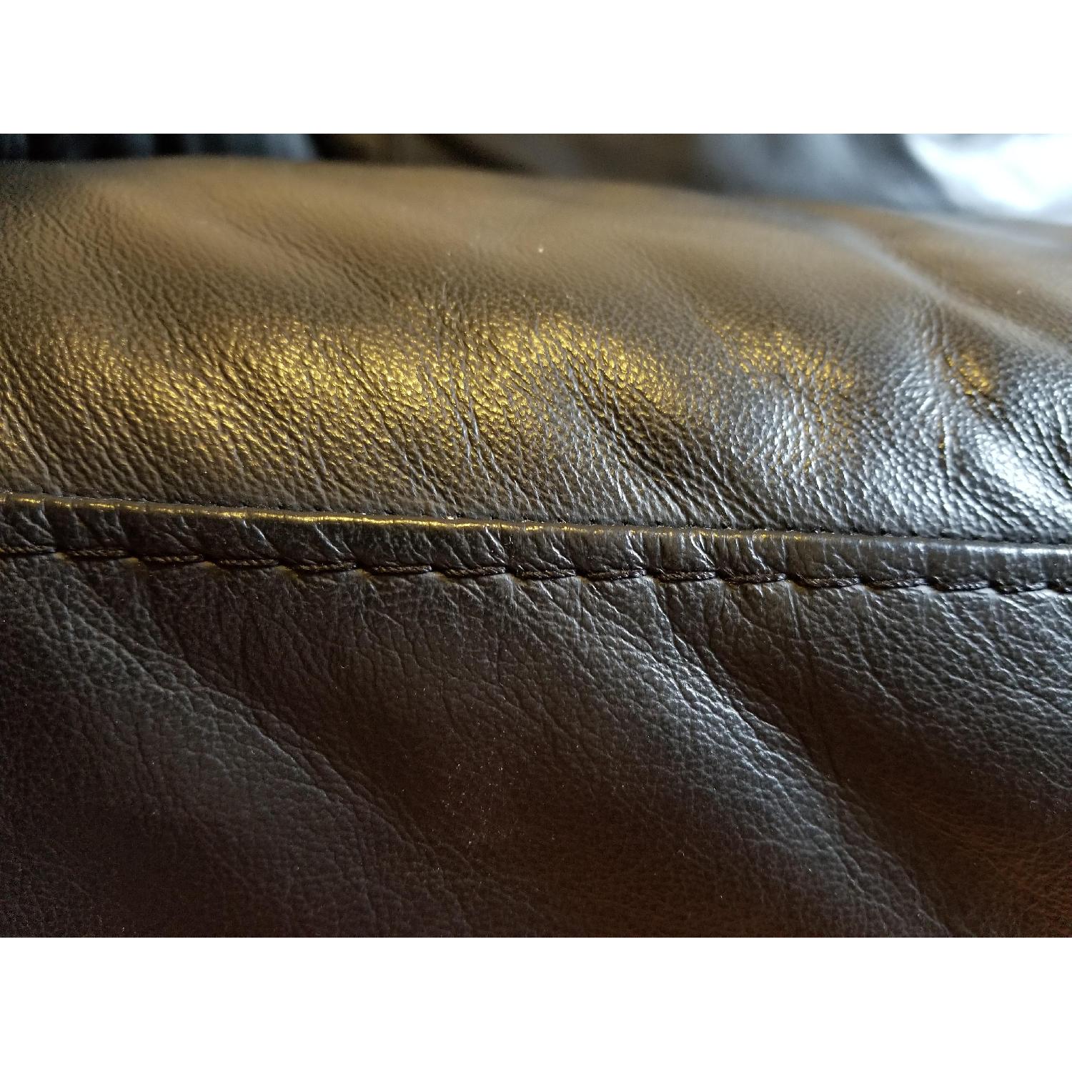 Ikea Black Leather Sofa - image-6