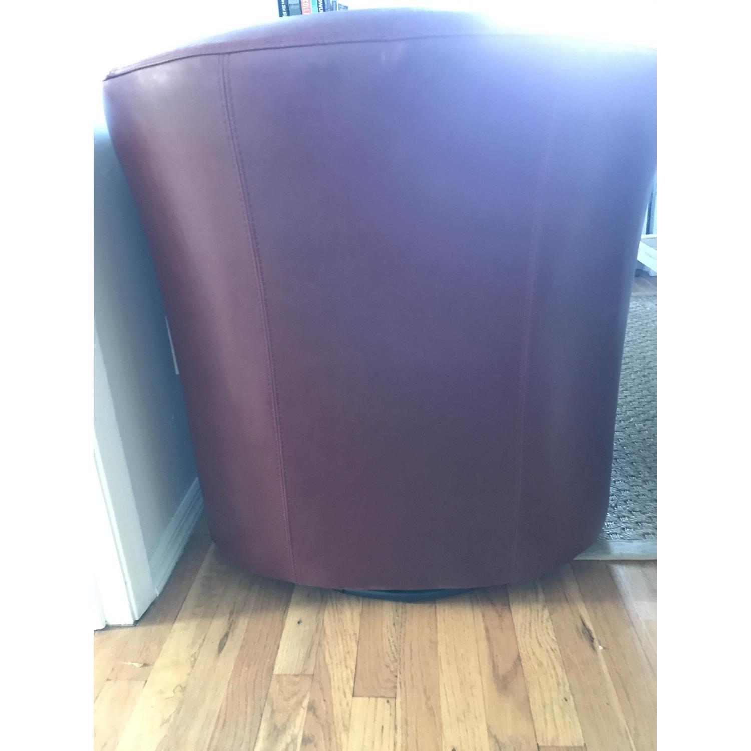 Pier 1 Isaac Collection Red Swivel Chair - image-4