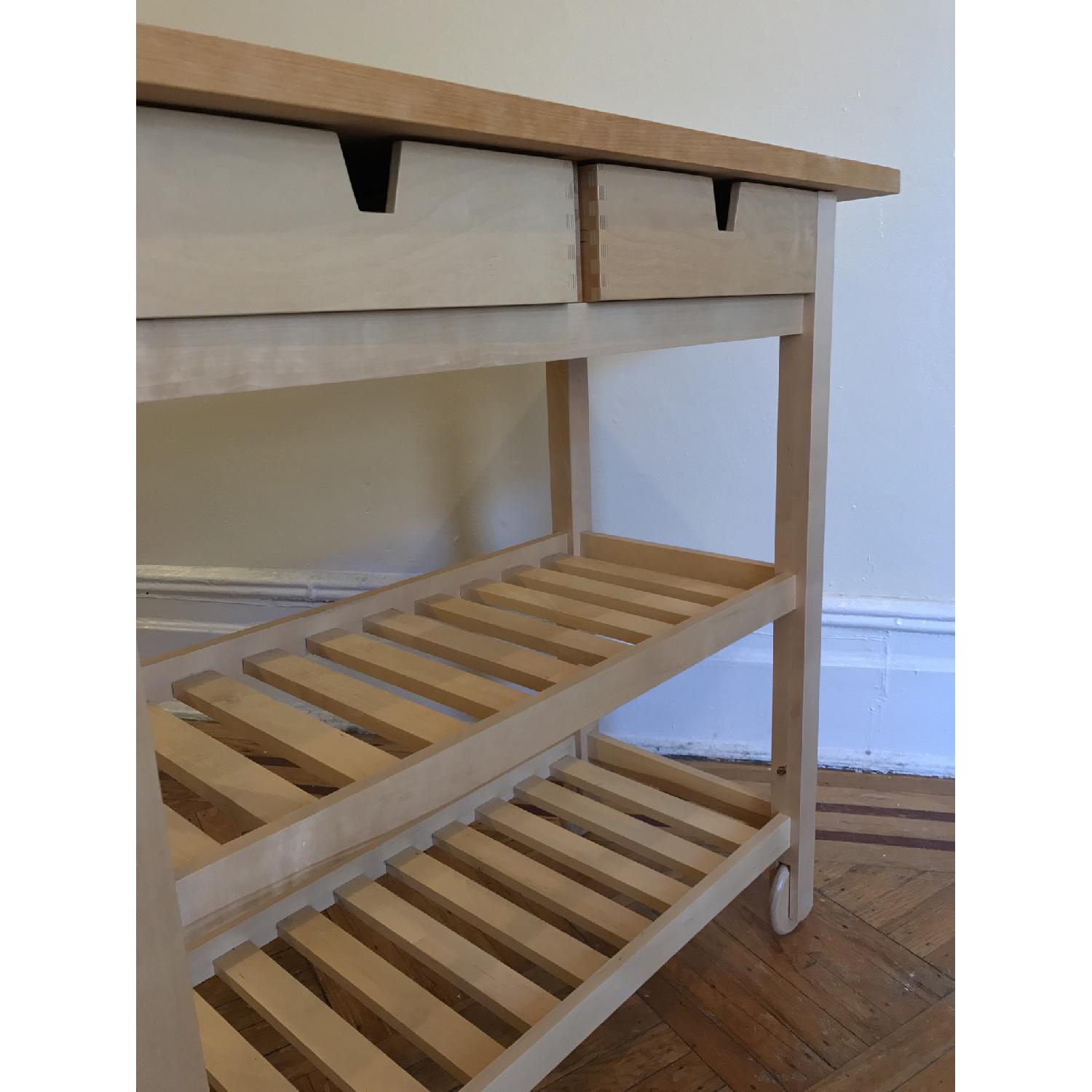 Ikea Kitchen Cart/Iisland w/ Shelves in Birch Wood - image-4