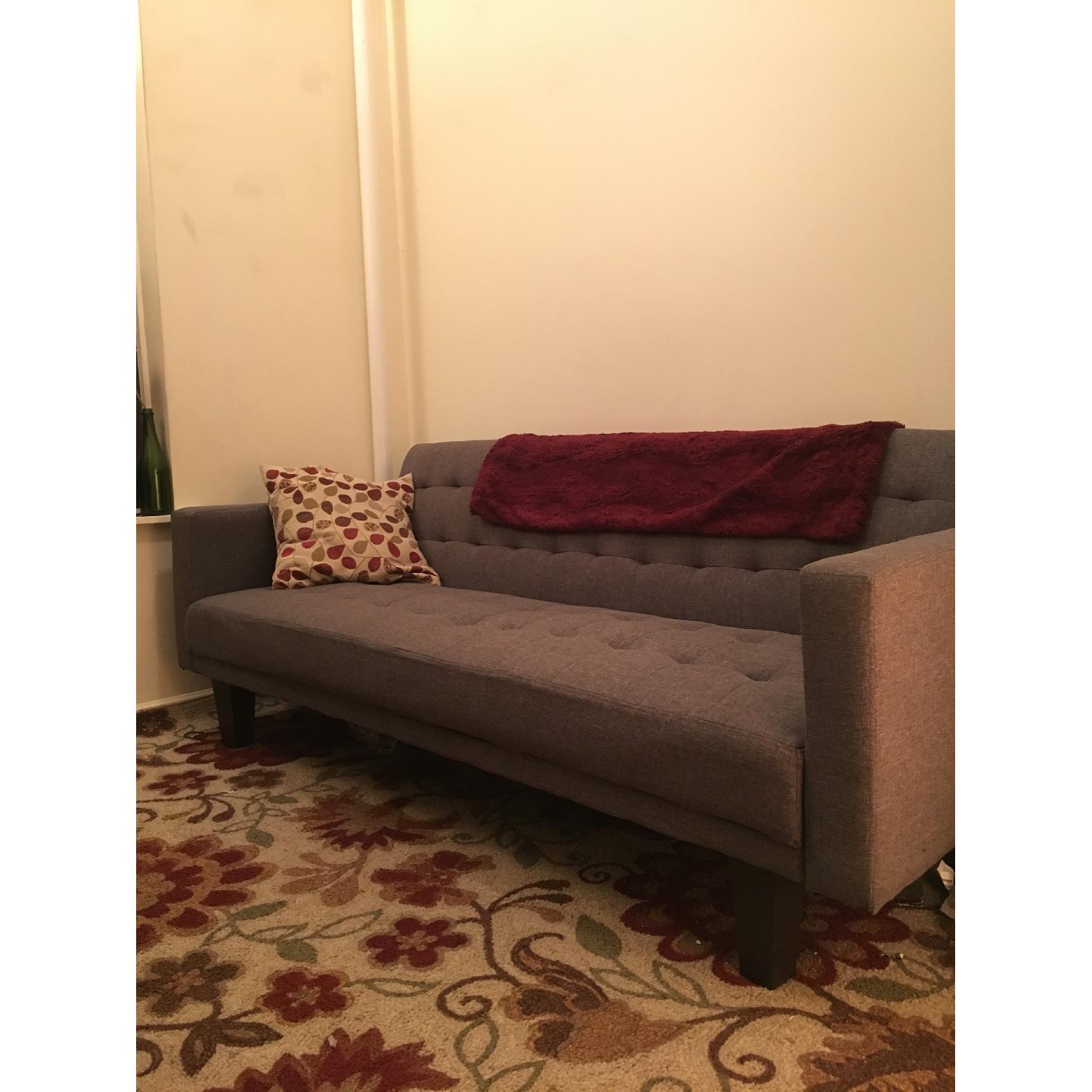 Modern Grey Sleeper Sofa - image-1