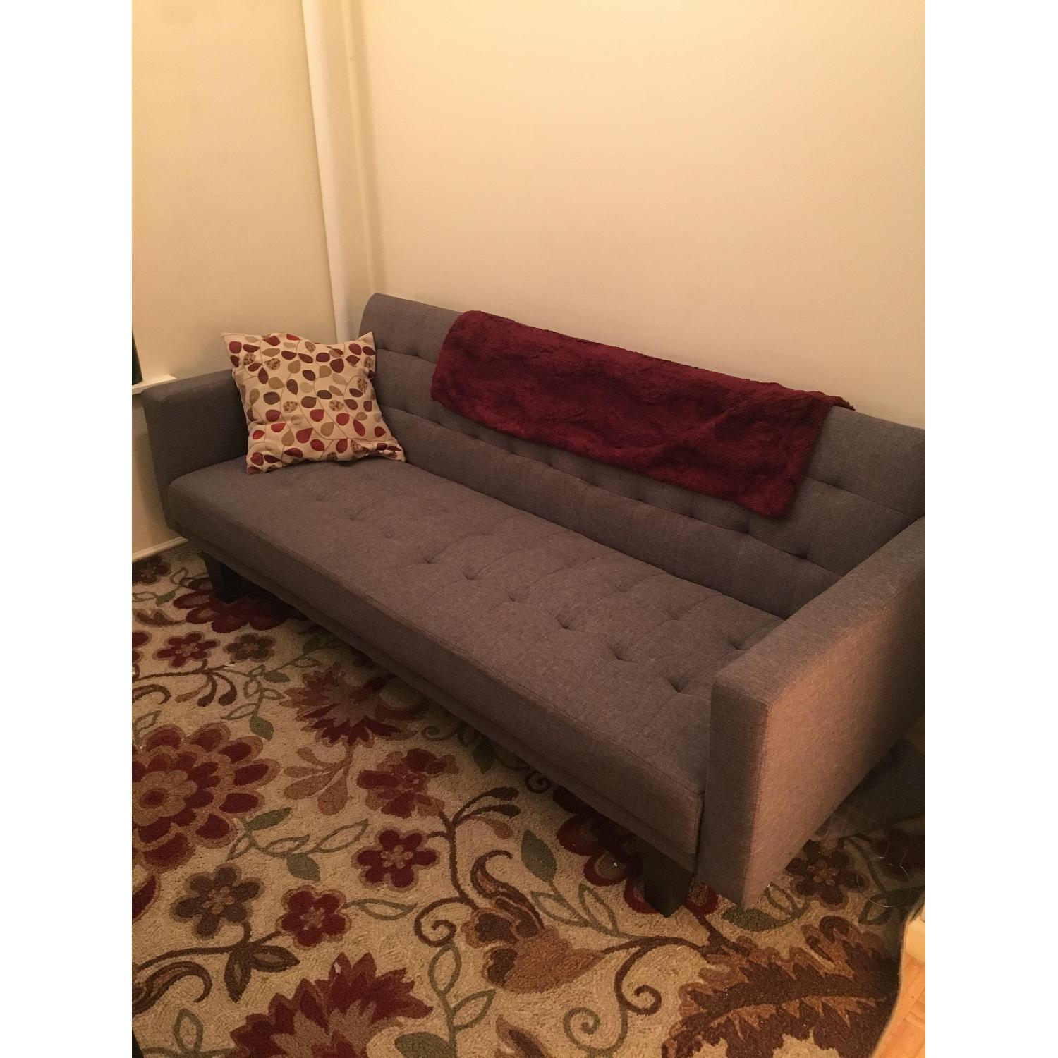 Modern Grey Sleeper Sofa - image-4