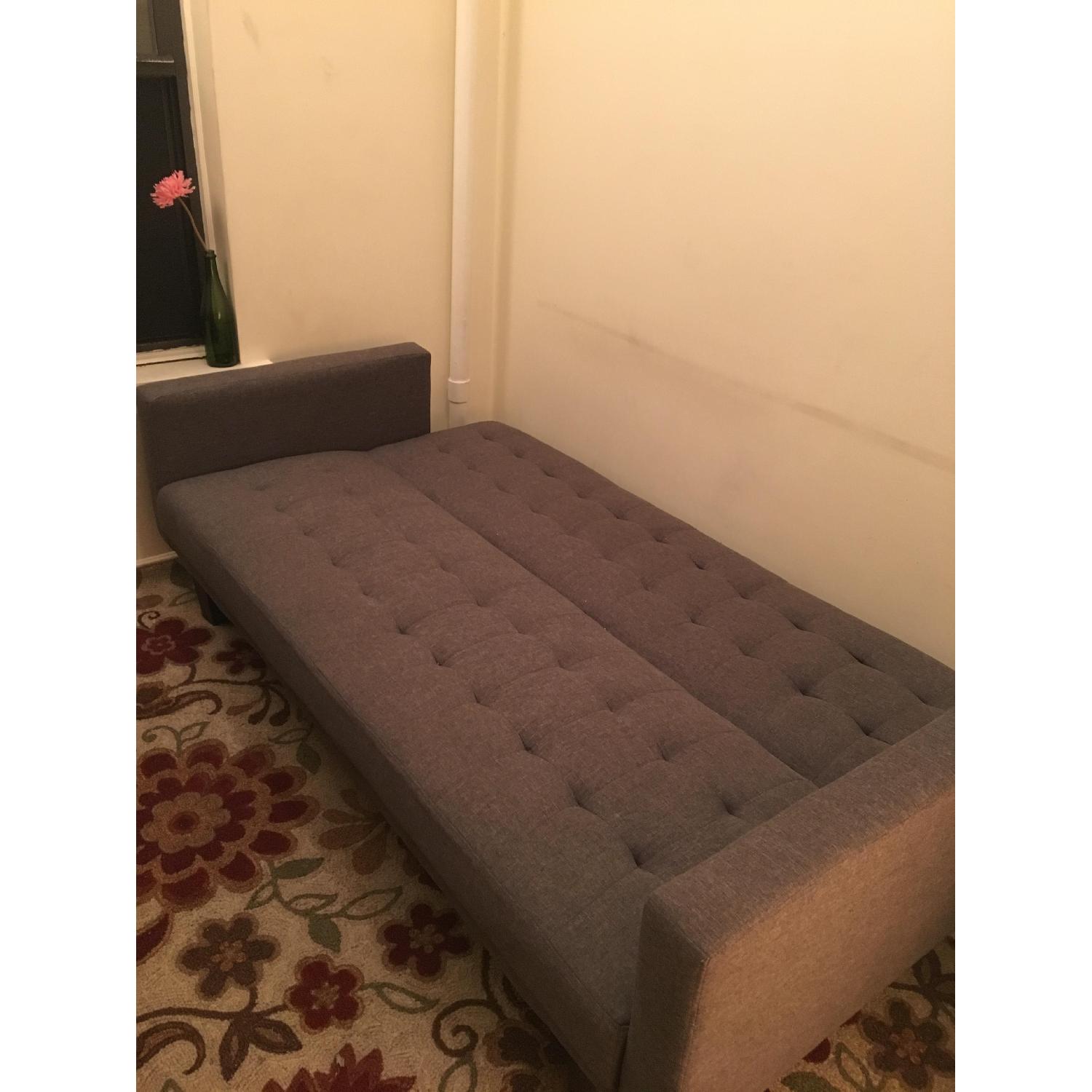 Modern Grey Sleeper Sofa - image-5